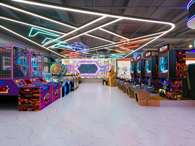 工业风loft电玩城 游乐场3d模型 工业风loft电玩城 游乐场