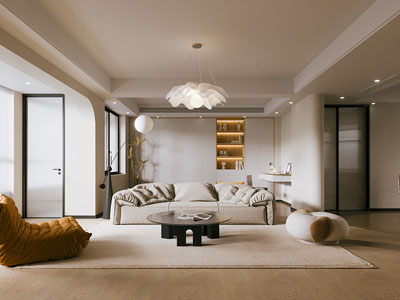 现代客厅餐厅3d模型 现代客厅餐厅