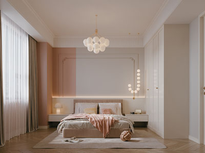 现代奶油风卧室