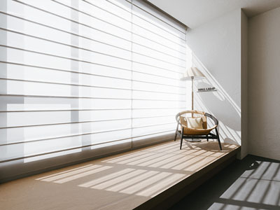 现代飘窗 百叶窗帘3d模型 现代飘窗 百叶窗帘