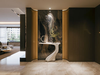 现代玄关门厅3d模型 现代玄关门厅