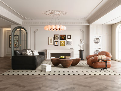 法式客厅3d模型 法式客厅