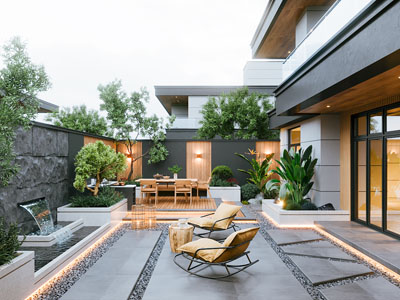 现代别墅庭院景观园艺小品