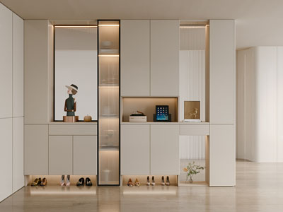 现代玄关门厅鞋柜3d模型 现代玄关门厅鞋柜