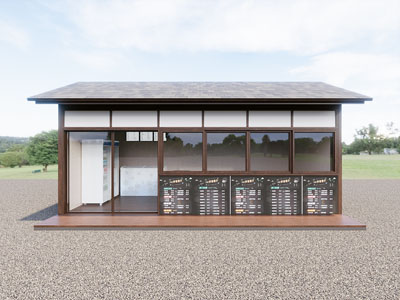 现代售卖点 摊位 门头