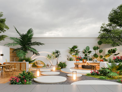 现代庭院景观园艺小品