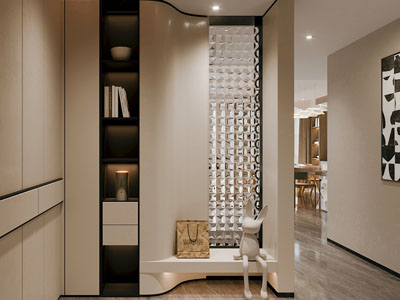 现代玄关门厅 隔断3d模型 现代玄关门厅 隔断