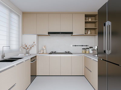 现代厨房3d模型 现代厨房