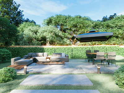 现代户外别墅庭院景观园艺小品