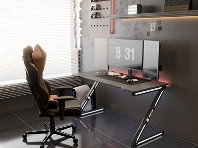 现代书桌椅组合3d模型 现代书桌椅组合