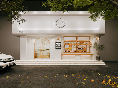 现代烘焙店门头