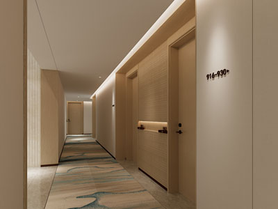 现代酒店走廊过道