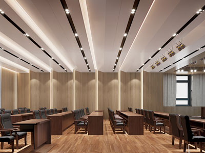 现代会议厅 报告厅3d模型 现代会议厅 报告厅