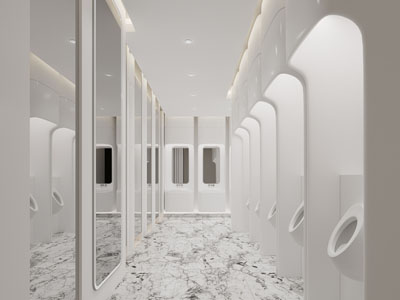 现代公共卫生间 洗手间