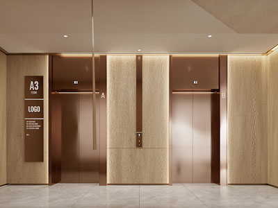 现代电梯间