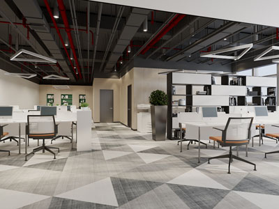 工业风loft公共办公区 员工办公区