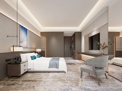 现代酒店客房套房