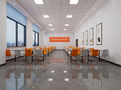 现代饭店食堂就餐区
