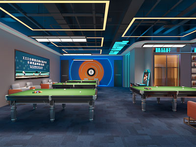 现代桌球室 台球室