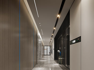 新中式酒店客房走廊过道