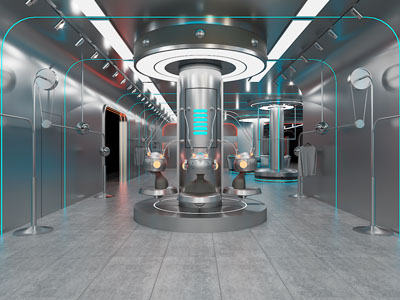 现代科幻感服装店 潮牌服饰店