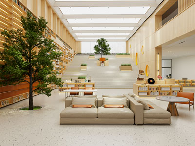 现代阅览室 图书馆 书吧3d模型 现代阅览室 图书馆 书吧