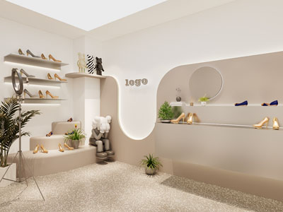 现代服装鞋子直播间