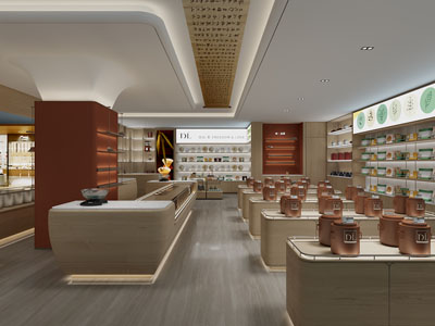 新中式茶叶专卖店 收银台