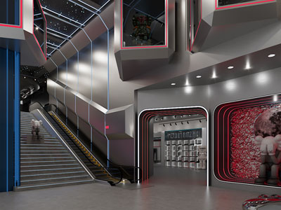 现代KTV楼梯间3d模型 现代KTV楼梯间