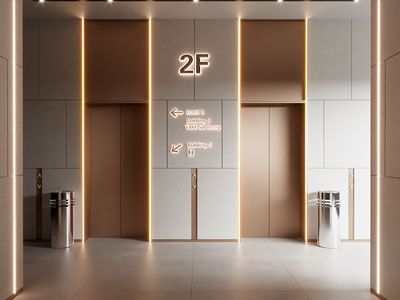 现代电梯间