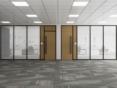 现代办公玻璃隔断 董事长办公室