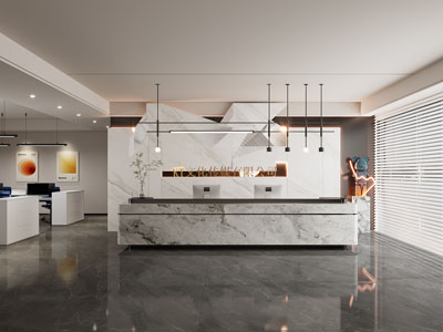 现代公司大堂前台接待