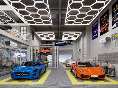 现代洗车行 汽车美容店 汽车保养中心