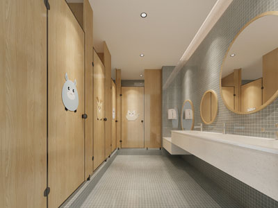 现代幼儿园公共卫生间 洗手间