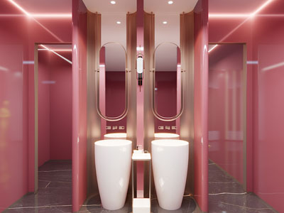 现代轻奢公共洗手间 卫生间