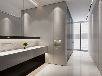 现代公共卫生间 洗手间