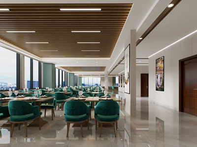现代员工餐厅 网红餐厅