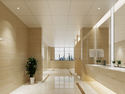 现代公共卫生间 洗手间