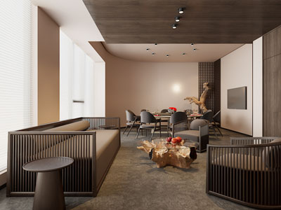 新中式中古风酒店包厢包间