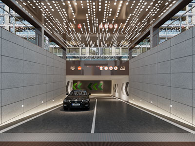 现代地下车库 停车场出入口3d模型 现代地下车库 停车场出入口