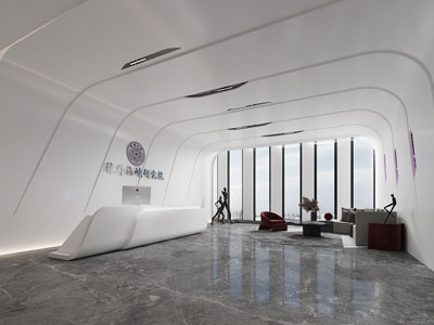 现代培训机构大堂前台接待区