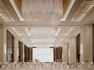 现代酒店宴会厅 婚庆现场