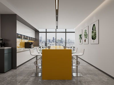 现代办公茶水间 休闲区