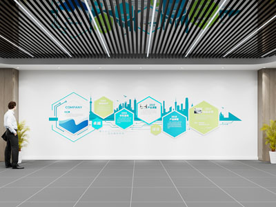 现代企业文化墙 展厅展览墙