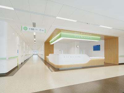 现代医院护士站 走廊过道
