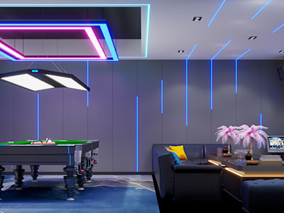 现代KTV台球室包房