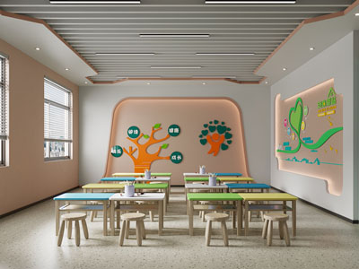 现代幼儿园教室3d模型 现代幼儿园教室