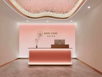 现代轻奢美容院前台接待