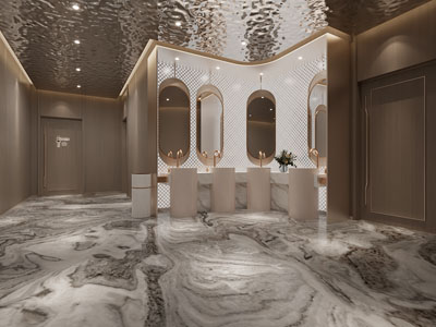 现代轻奢公共卫生间 洗手间