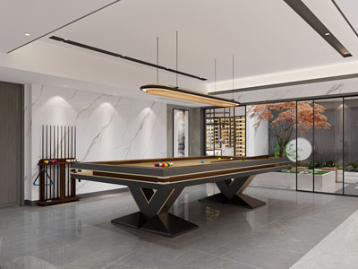 现代台球室 桌球室